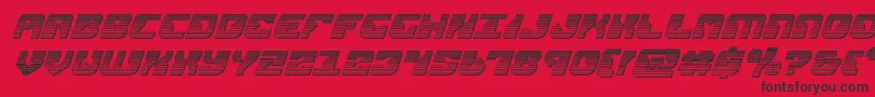 replicantchromeital Font – Black Fonts on Red Background