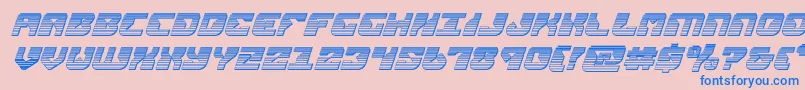 replicantchromeital Font – Blue Fonts on Pink Background