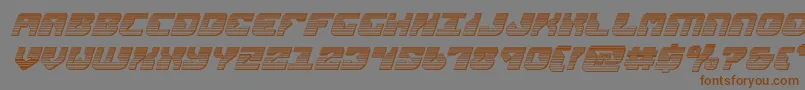 replicantchromeital Font – Brown Fonts on Gray Background