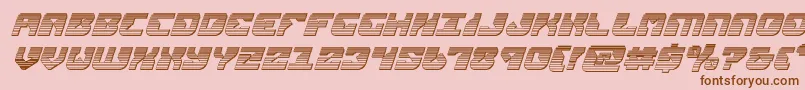 replicantchromeital Font – Brown Fonts on Pink Background