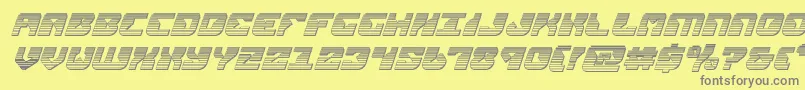 replicantchromeital Font – Gray Fonts on Yellow Background