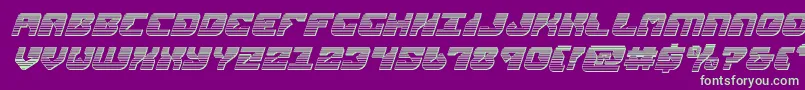 replicantchromeital Font – Green Fonts on Purple Background