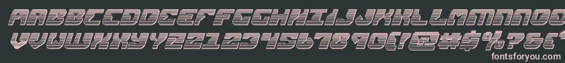 replicantchromeital Font – Pink Fonts on Black Background