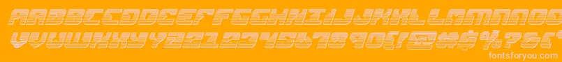 replicantchromeital Font – Pink Fonts on Orange Background