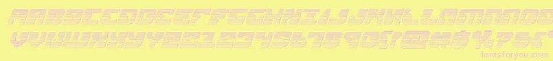 replicantchromeital Font – Pink Fonts on Yellow Background