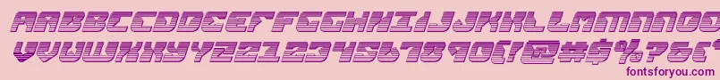 フォントreplicantchromeital – ピンクの背景に紫のフォント