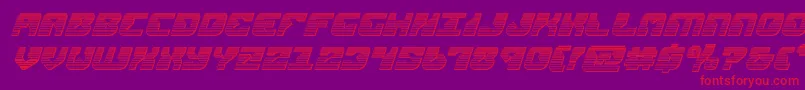 replicantchromeital Font – Red Fonts on Purple Background