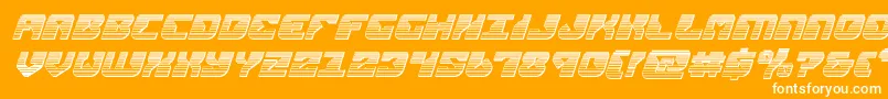 replicantchromeital Font – White Fonts on Orange Background