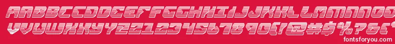 Шрифт replicantchromeital – белые шрифты на красном фоне
