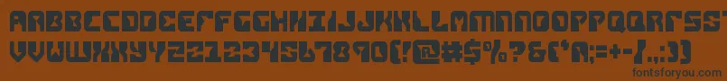 replicantcond-fontti – mustat fontit ruskealla taustalla