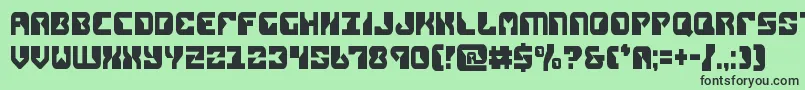 フォントreplicantcond – 緑の背景に黒い文字