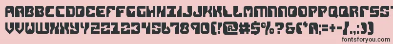 replicantcond Font – Black Fonts on Pink Background