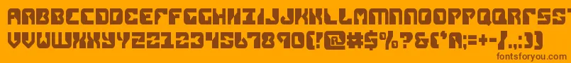 フォントreplicantcond – オレンジの背景に茶色のフォント