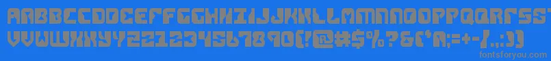 フォントreplicantcond – 青い背景に灰色の文字