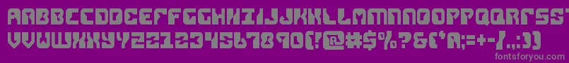 フォントreplicantcond – 紫の背景に灰色の文字