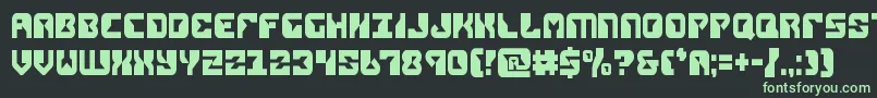replicantcond Font – Green Fonts on Black Background