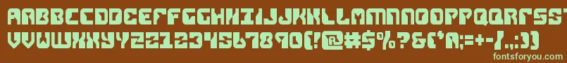 replicantcond Font – Green Fonts on Brown Background