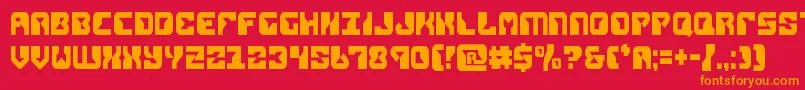 replicantcond Font – Orange Fonts on Red Background