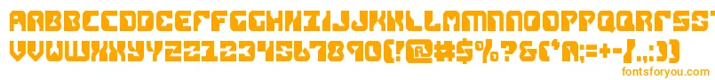 replicantcond-fontti – oranssit fontit valkoisella taustalla