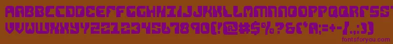 replicantcond Font – Purple Fonts on Brown Background