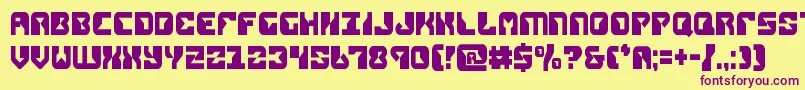 replicantcond Font – Purple Fonts on Yellow Background