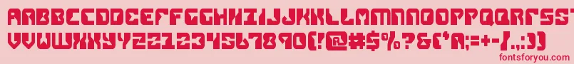 replicantcond Font – Red Fonts on Pink Background