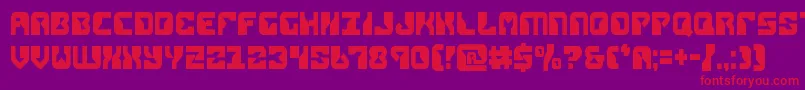 replicantcond Font – Red Fonts on Purple Background