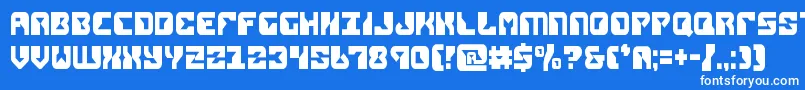 replicantcond Font – White Fonts on Blue Background