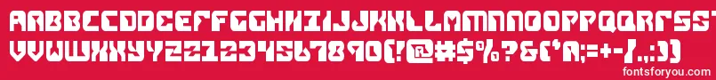 replicantcond Font – White Fonts on Red Background