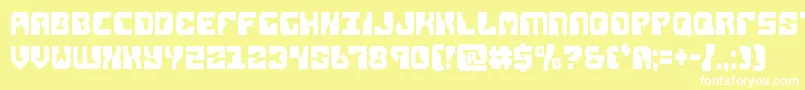 replicantcond Font – White Fonts on Yellow Background