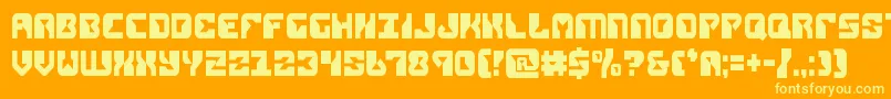 replicantcond Font – Yellow Fonts on Orange Background