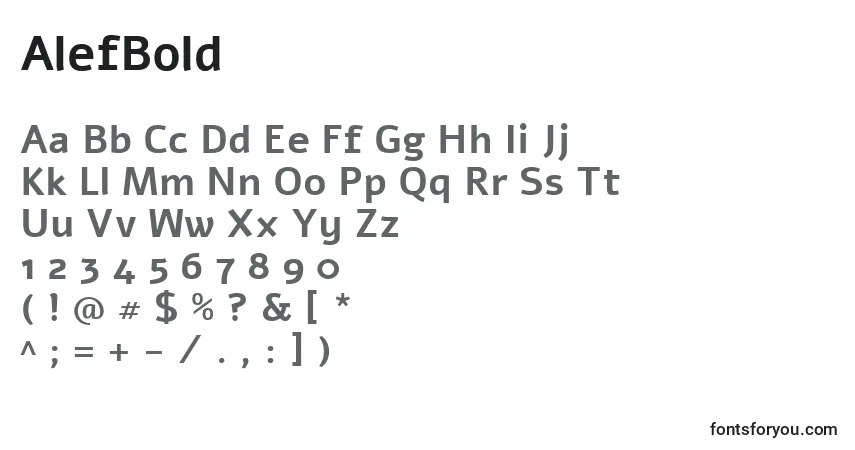 AlefBold Font – alphabet, numbers, special characters