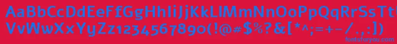AlefBold Font – Blue Fonts on Red Background