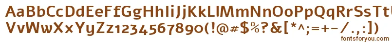 AlefBold-fontti – ruskeat fontit valkoisella taustalla