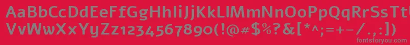 AlefBold Font – Gray Fonts on Red Background
