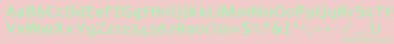 AlefBold Font – Green Fonts on Pink Background