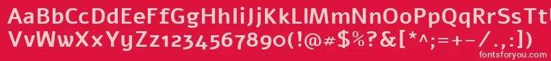 AlefBold Font – Pink Fonts on Red Background