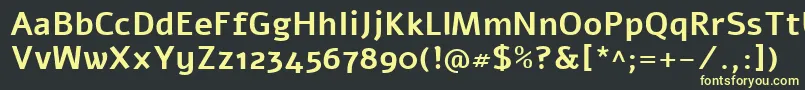 AlefBold Font – Yellow Fonts on Black Background