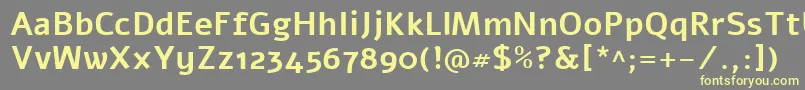AlefBold Font – Yellow Fonts on Gray Background
