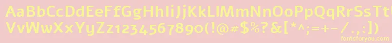 AlefBold Font – Yellow Fonts on Pink Background