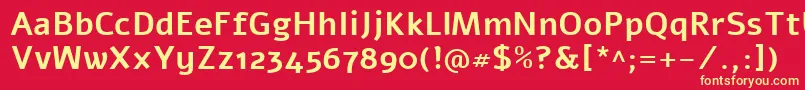 AlefBold Font – Yellow Fonts on Red Background
