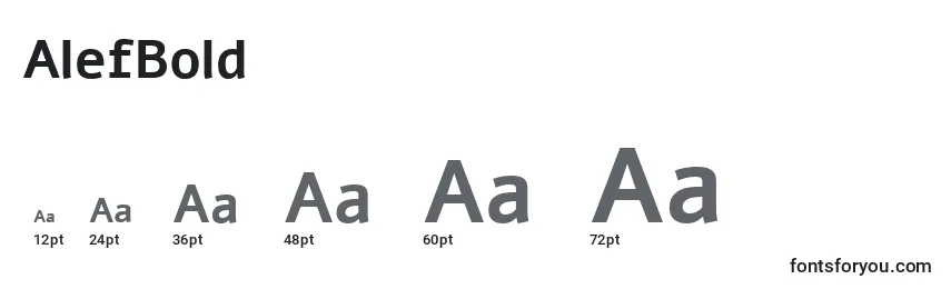 AlefBold Font Sizes