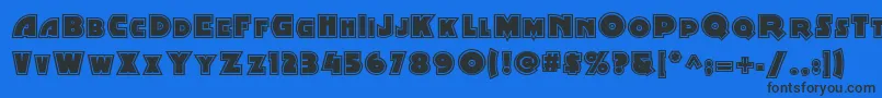 Minstrelpostertwo Font – Black Fonts on Blue Background