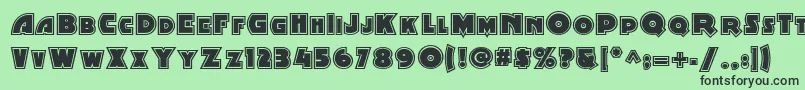 Minstrelpostertwo Font – Black Fonts on Green Background