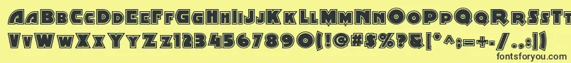 Minstrelpostertwo Font – Black Fonts on Yellow Background