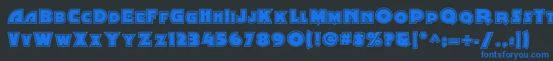 Minstrelpostertwo Font – Blue Fonts on Black Background