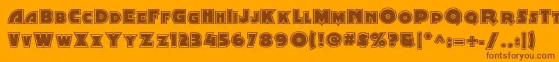 Minstrelpostertwo Font – Brown Fonts on Orange Background