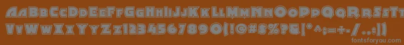 フォントMinstrelpostertwo – 茶色の背景に灰色の文字