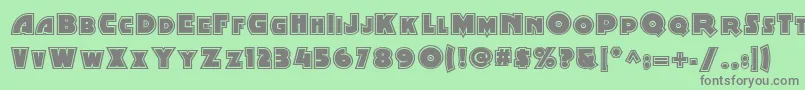 Minstrelpostertwo Font – Gray Fonts on Green Background