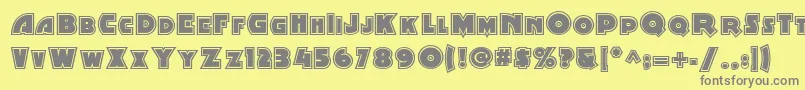 Weitere Informationen zur Minstrelpostertwo-Schriftart Minstrelpostertwo-Schriftart – Graue Schriften auf gelbem Hintergrund